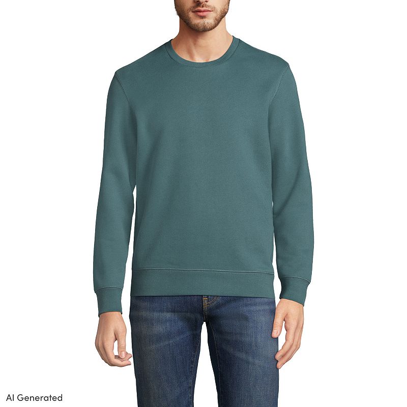 Men's Lands' End Long Sleeve Serious Sweats Crew Sweatshirt, 