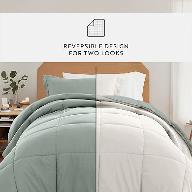 College Bundle, Reversible Comforter Set, Patterned Sheet Set, Pillows And Laundry Bag (Twin XL)