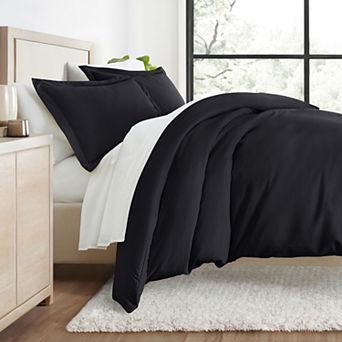 Urban Loft's Bedding Bundle, Solid Duvet Cover Set, White Comforter And Patterned Sheet Set