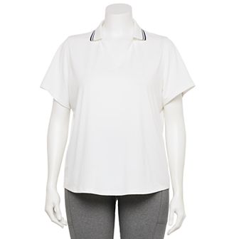 Plus Size Tek Gear® Sport Gear Grid Mesh Piping Detail Polo