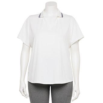 Plus Size Tek Gear® Sport Gear Grid Mesh Piping Detail Polo