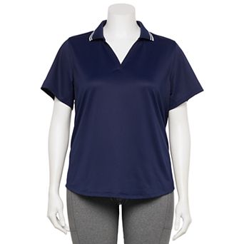 Plus Size Tek Gear® Sport Gear Grid Mesh Piping Detail Polo