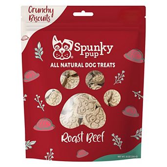 Spunky Pup Roast Beef Crunchy Biscuit Treats 10-oz.