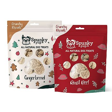 Spunky Pup Roast Beef Crunchy Biscuit Treats 10-oz.