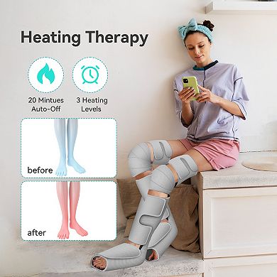 Leg Massager With Air Compression, Snailax Calf Foot/knee Massager For Circulation & Pain Relief