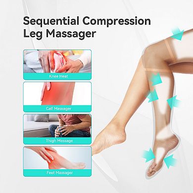 Leg Massager With Air Compression, Snailax Calf Foot/knee Massager For Circulation & Pain Relief