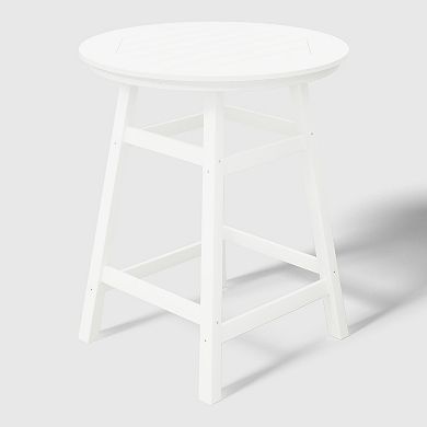 Westintrends 35" Round Hdpe Outdoor/patio Counter Table