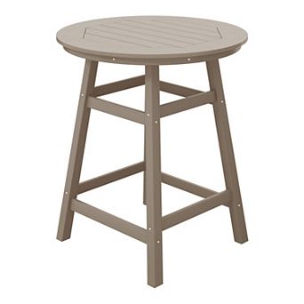 Westintrends 35" Round Hdpe Outdoor/patio Counter Table