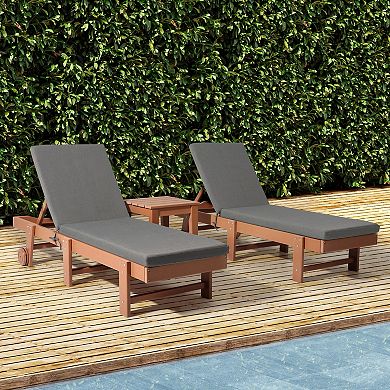 Westintrends Outdoor/patio Chaise Lounge Cushion (set Of 2), 78" X 23"