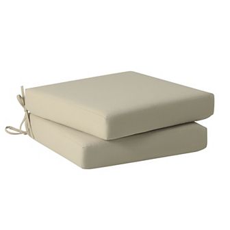 Westintrends Outdoor/patio Square Chair Seat Cushion (set Of 2), 20" X 19"