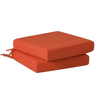 Westintrends Outdoor/patio Square Chair Seat Cushion (set Of 2), 20" X 19"