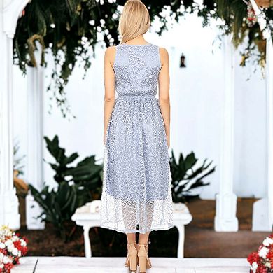 Women's Charming Lace Floral Cocktail Dress