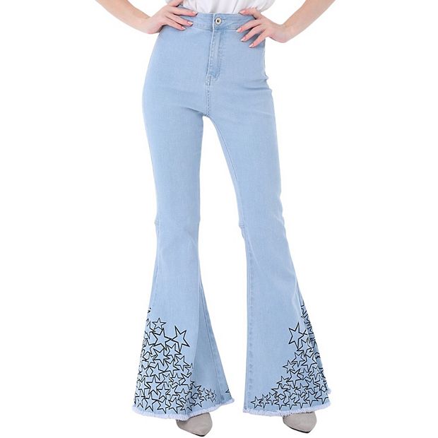 Women's Bell Bottom High Waist Denim Jeans
