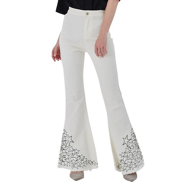 Women's Bell Bottom High Waist Denim Jeans