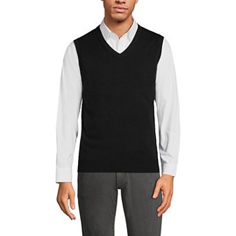 Men's Lands' End Fine Gauge Cotton Sweater Vest