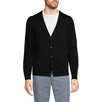 Men's Lands' End Fine Gauge Cotton Cardigan Sweater