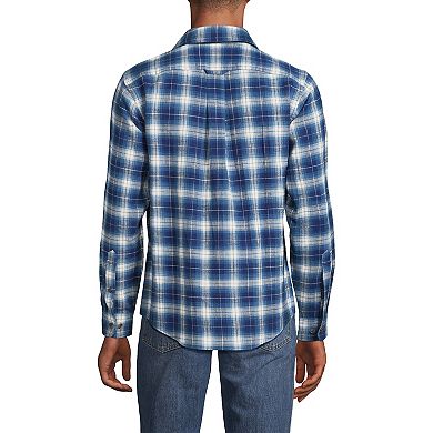 Men's Lands' End Woven Waffle Work Shirt