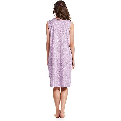 Women's Cap Sleeves Floral Leaf Wih Embroidery Lace Design Nightgown