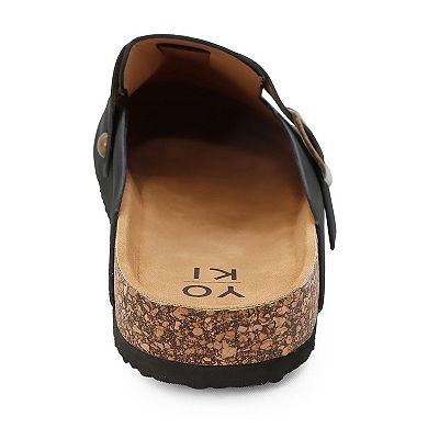 Yoki GILA-102 Women's Faux Suede Slip On Clogs