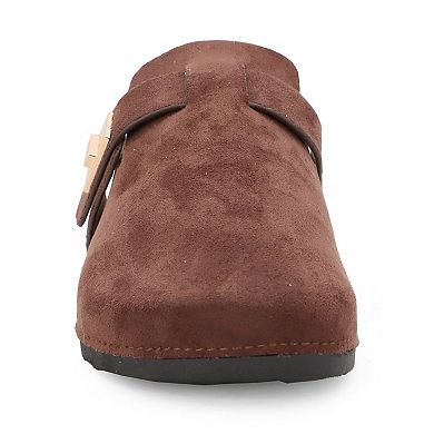 Yoki Gila-103 Women's Faux Suede Slip On Clog
