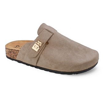 Yoki Gila-103 Women's Faux Suede Slip On Clogs
