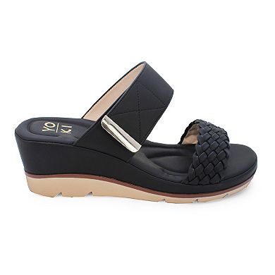 Yoki Sicily-03 Women's Low Wedge Open-Toe Sandals