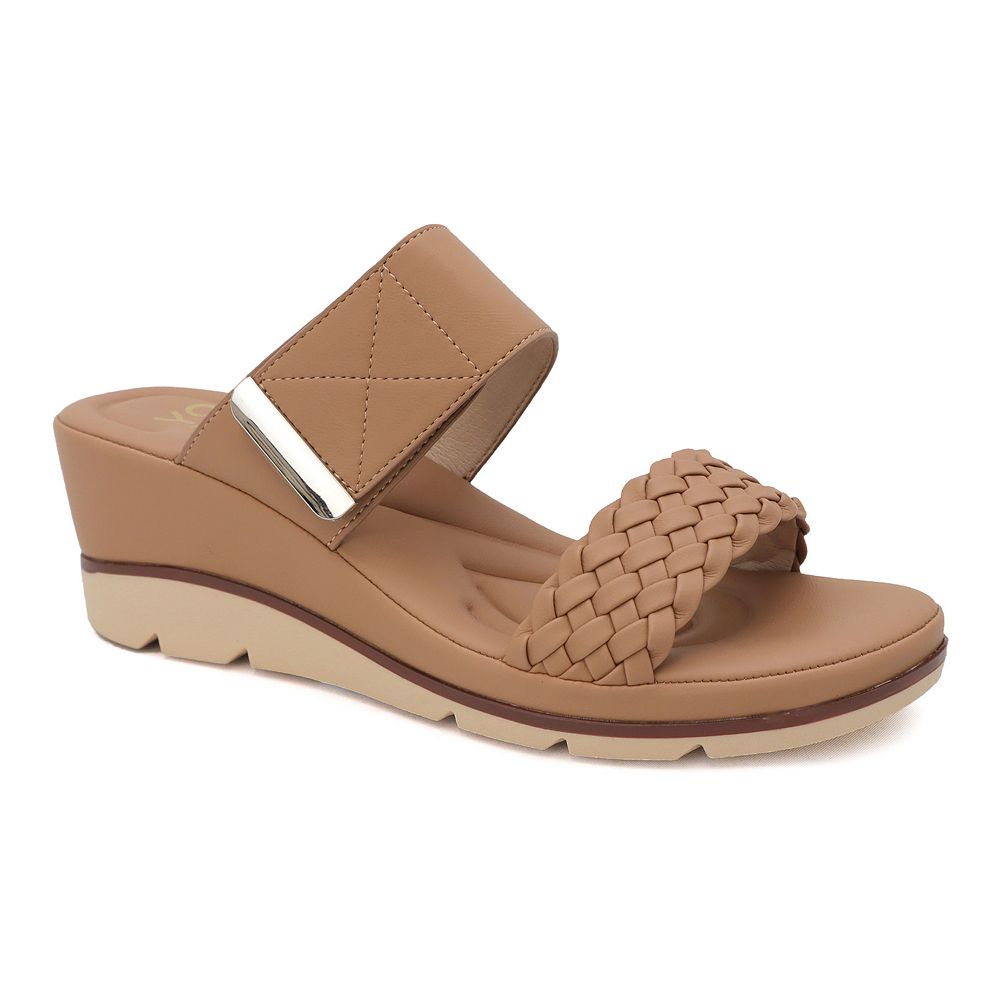 Yoki Sicily-03 Women's Low Wedge Open-Toe Sandals