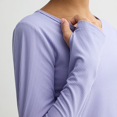 Girls 7-20 Tek Gear® Long Sleeve Ribbed Tee