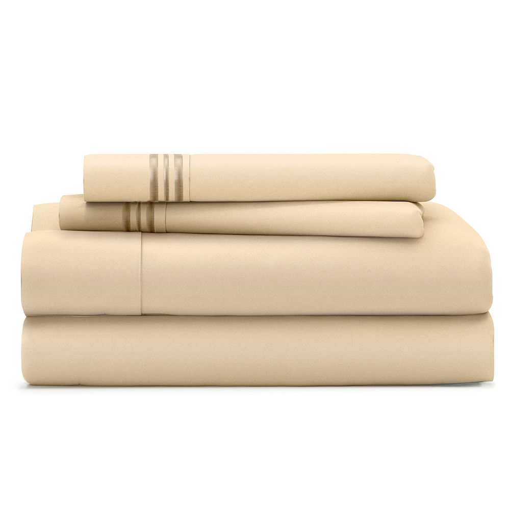 Cosy House Collection 1500 Series Twin Size 3-Piece Bed Sheet Set - Taupe