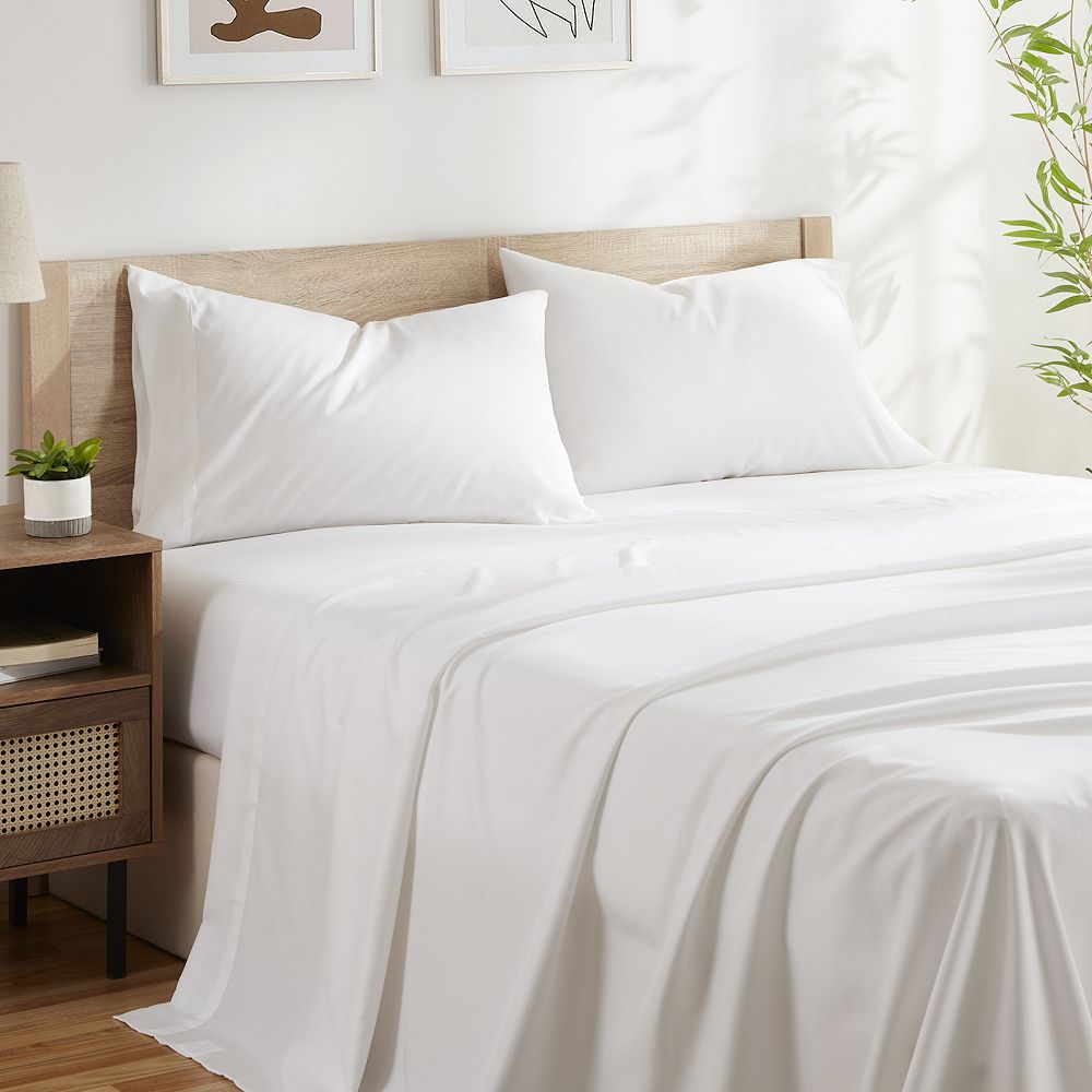 Sleeptone Queen 6pc Sheet Set w 4 Pillow Cases, Light Blue Fabric main image 1