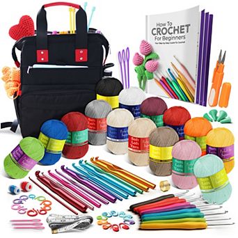 Hearth & Harbor Crochet Backpack Kit with Polyester Yarn
