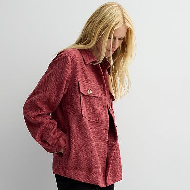 Women's Nine West Button-Front Shacket