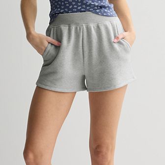Juniors' SO® Rib Waistband Fleece Short