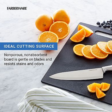 Farberware Gray Plastic Reversible Cutting Board