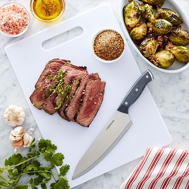Farberware White Plastic Reversible Cutting Board