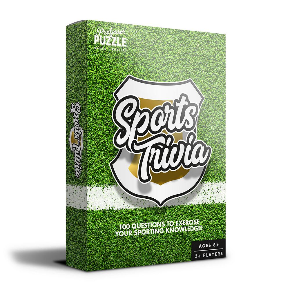 Professor puzzle usa mini sports trivia card game set