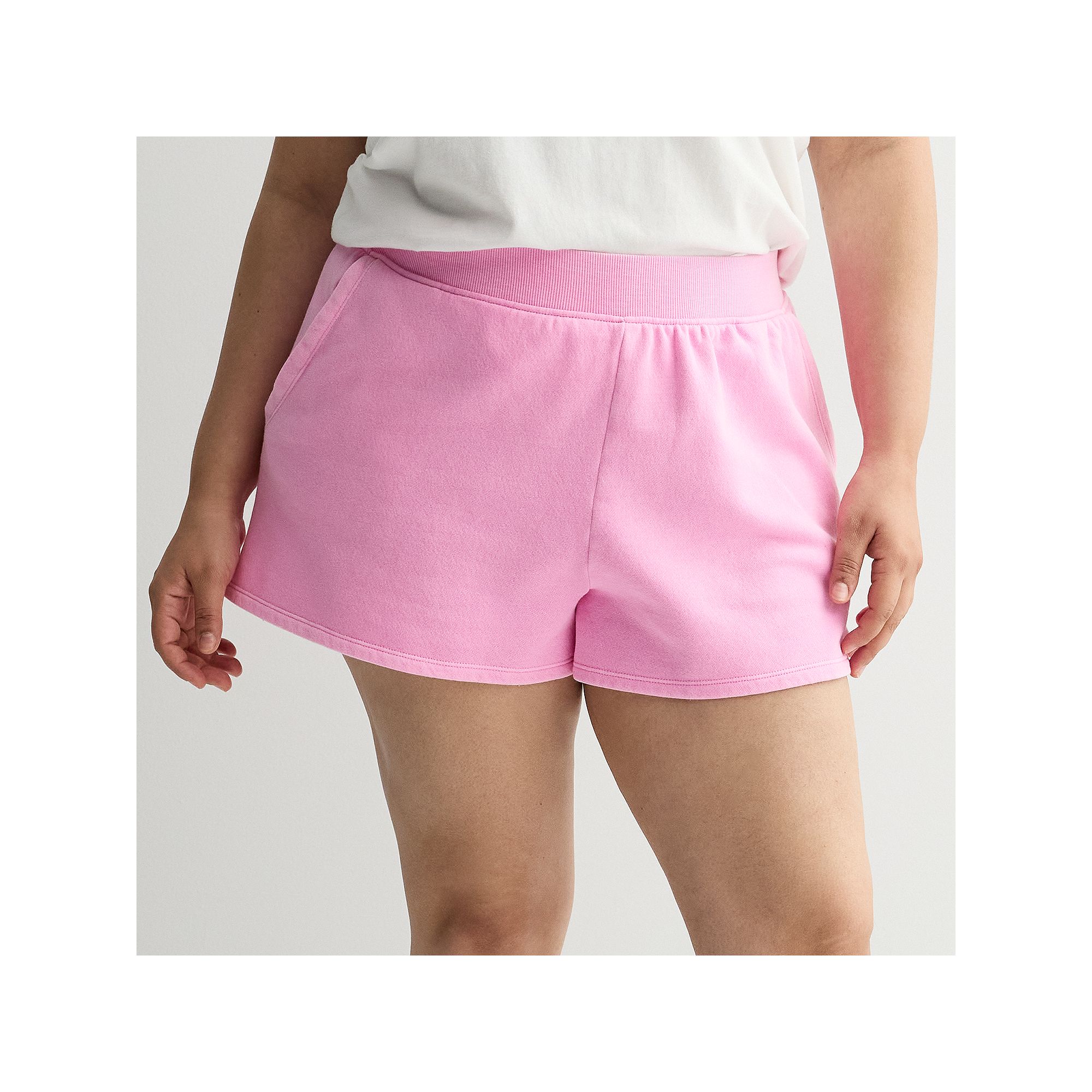 Juniors Plus Size SO® Fleece Shorts, Girls, Size: 1XL, Pajama Pink