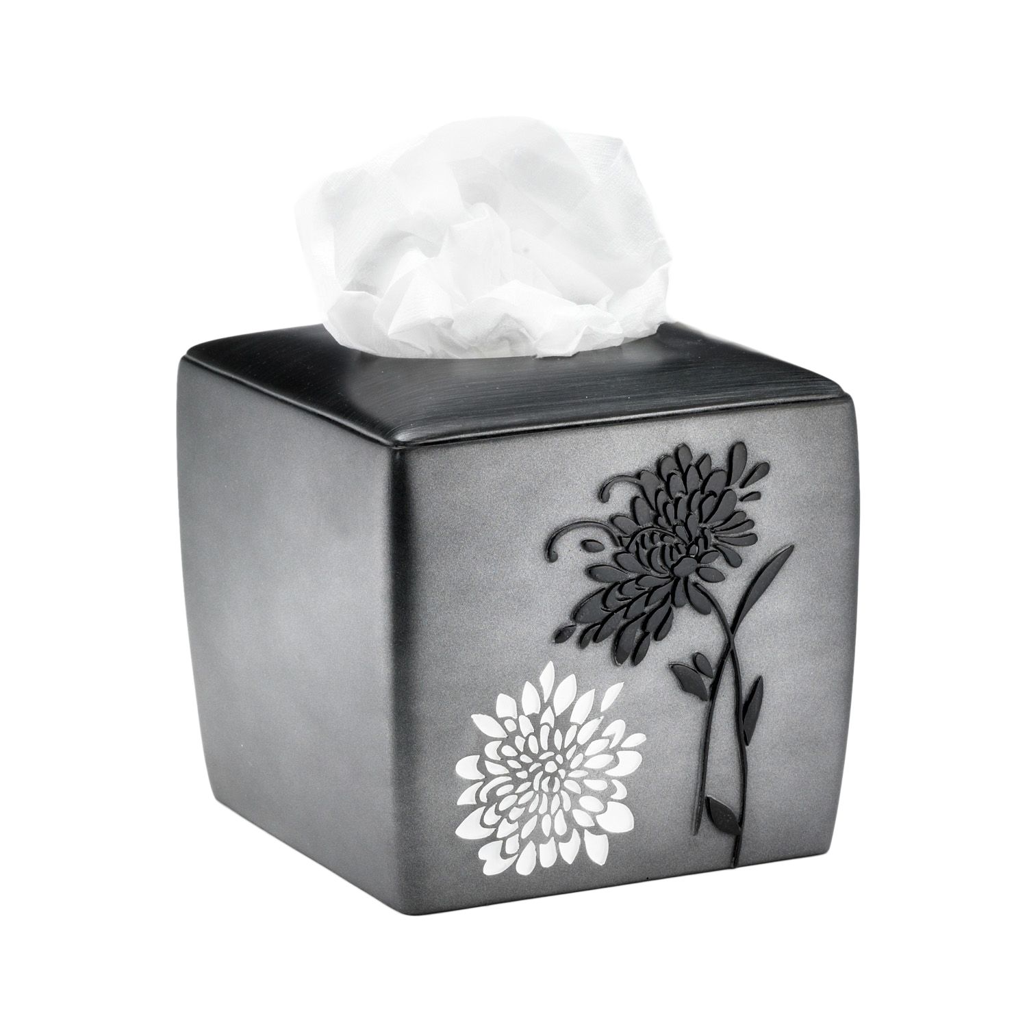 gray tissue box cover