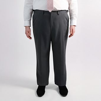Big & Tall J.M. Haggar™ Diamond Weave Tailored Fit Flat Front Suit Separates Pant