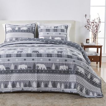 Madelinen Rustic Winter Quilt Set with Shams