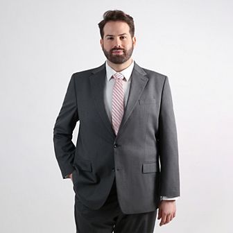 Big & Tall Haggar® Diamond Weave Tailored Fit Suit Jacket