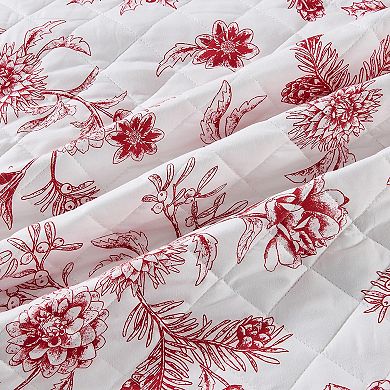 Madelinen Colorful and Cheerful Holiday Quilt Set with Shams
