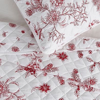 Madelinen Colorful and Cheerful Holiday Quilt Set with Shams