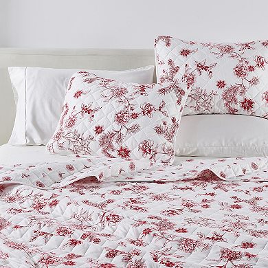 Madelinen Colorful and Cheerful Holiday Quilt Set with Shams