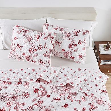 Madelinen Colorful and Cheerful Holiday Quilt Set with Shams