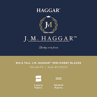 Big & Tall J.M. Haggar™ Mini Dobby Tailored Fit Sport Coat