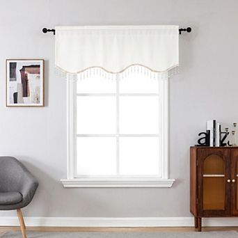 National Karter Single Scalloped Window Curtain Valance