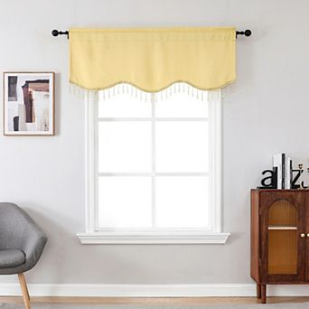 National Karter Single Scalloped Window Curtain Valance