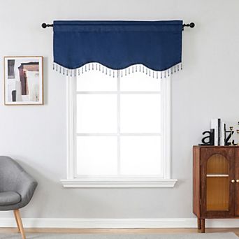 National Karter Single Scalloped Window Curtain Valance