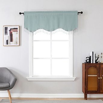National Karter Single Scalloped Window Curtain Valance